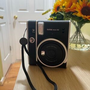 Instax Mini 40 Instant Camera in Black with Silver Trim